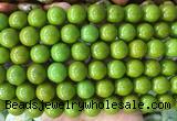 LSBS736 15 inches 14mm round howlite turquoise gemstone beads wholesale