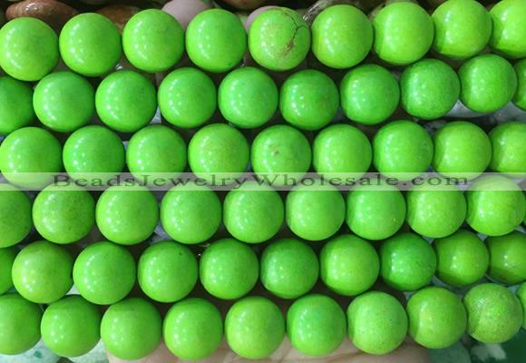 LSBS737 15 inches 14mm round howlite turquoise gemstone beads wholesale