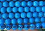 LSBS748 15 inches 16mm round howlite turquoise gemstone beads wholesale