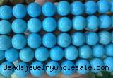 LSBS749 15 inches 16mm round howlite turquoise gemstone beads wholesale