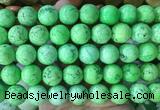 LSBS753 15 inches 16mm round howlite turquoise gemstone beads wholesale