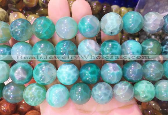 LSBS79 15 inches 16mm round green dragon veins agate beads wholesale
