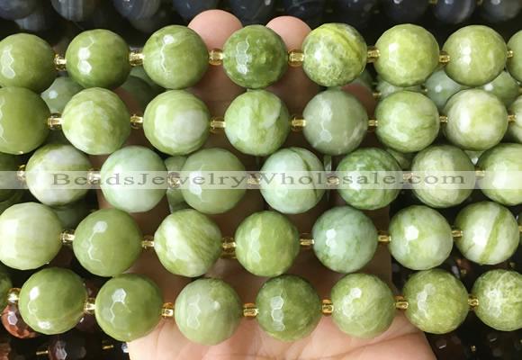 LSBS934 15 inches 16mm faceted round China jade gemstone beads wholesale