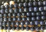 LSBS955 15 inches 14mm faceted round blue sandstone gemstone beads wholesale LSBS955 15 inches 14mm faceted round blue sandstone gemstone beads wholesale