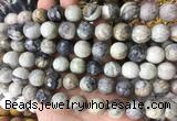 LSBS961 15 inches 14mm faceted round picasso jasper gemstone beads wholesale