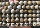 LSBS963 15 inches 14mm faceted round wooden jasper gemstone beads wholesale