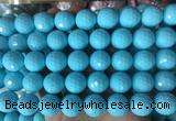 LSBS978 15 inches 16mm faceted round synthetic turquoise gemstone beads wholesale LSBS978 15 inches 16mm faceted round synthetic turquoise gemstone beads wholesale
