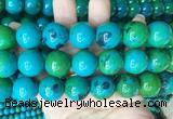LSBS986 15 inches 20mm round synthetic chrysocolla gemstone beads wholesale