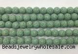 LVBS08 6mm, 8mm, 10mm, 12mm, 14mm, 16mm, 18mm & 20mm round green lava beads