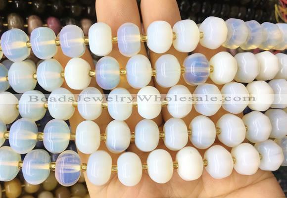 MEBS04 15 inches 8*12mm pumpkin opalite beads wholesale