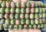 MEBS12 15 inches 8*12mm pumpkin unakite beads wholesale