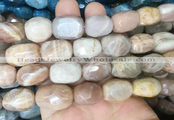 MSBS21 15 inches 12*16mm - 13*18mm faceted nuggets moonstone beads