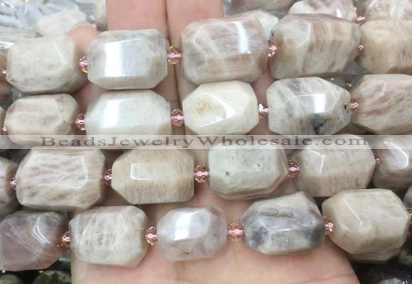 MSBS22 15 inches 13*18mm - 15*20mm faceted nuggets moonstone beads