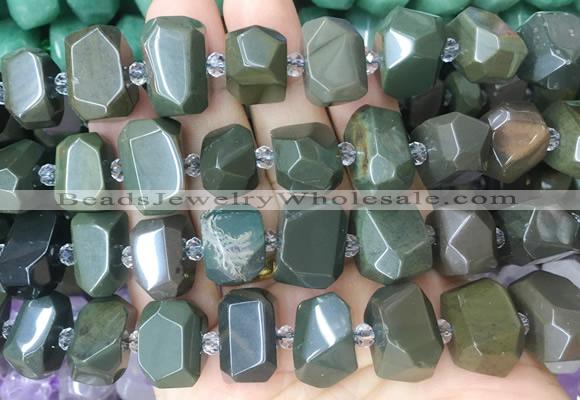MXBS01 15 inches 12*16mm - 13*18mm faceted nuggets alashan agate beads