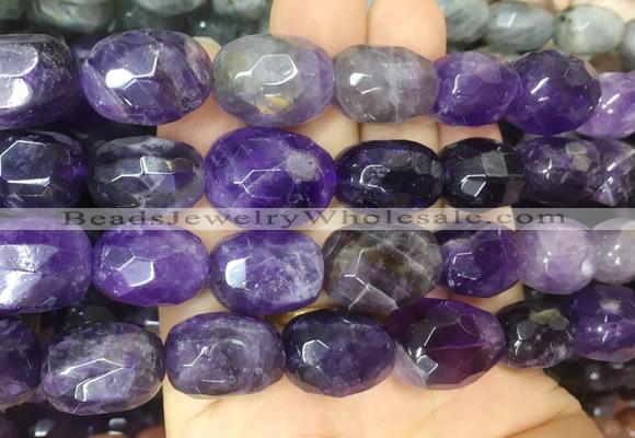 NABS06 15 inches 12*16mm - 13*18mm faceted nuggets amethyst beads