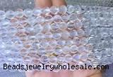 NCBS01 15 inches 8mm carved pumpkin white crystal beads wholesale