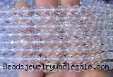 NCBS14 15 inches 6mm faceted round white crystal beads wholesale