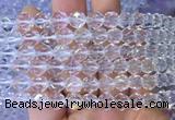 NCBS15 15 inches 8mm faceted round white crystal beads wholesale