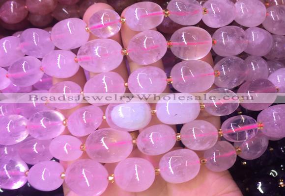 NGBS01 15 inches 8*12 - 10*14mm nuggets rose quartz gemstone beads