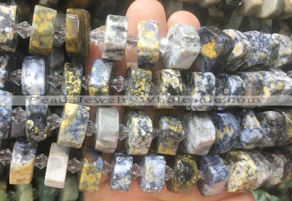 NGBS226 15 inches 10*14mm - 12*16mm faceted nuggets ocean agate beads