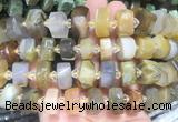 NGBS227 15 inches 10*14mm - 12*16mm faceted nuggets yellow agate beads
