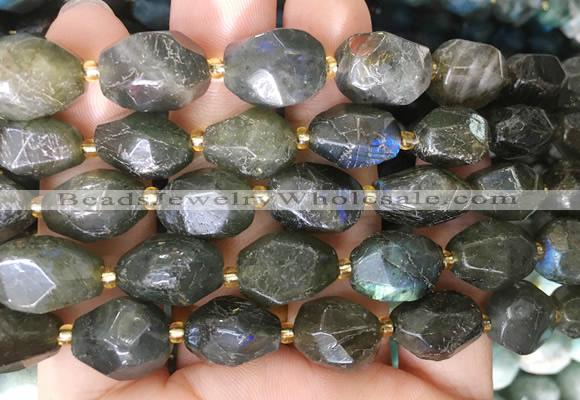 NGBS246 15 inches 8*12mm - 12*16mm faceted nuggets labradorite beads