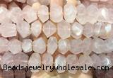 NGBS263 15 inches 13*18mm - 15*20mm faceted nuggets rose quartz gemstone beads NGBS263 15 inches 13*18mm - 15*20mm faceted nuggets rose quartz gemstone beads
