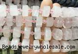 NGBS266 15 inches 10*14mm - 12*16mm faceted nuggets rose quartz gemstone beads NGBS266 15 inches 10*14mm - 12*16mm faceted nuggets rose quartz gemstone beads