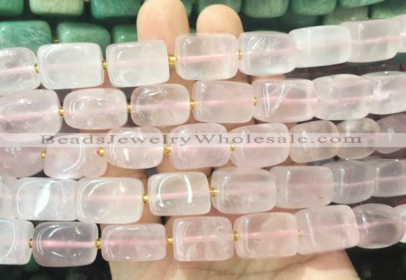 NGBS273 15 inches 12*16mm - 13*18mm nuggets rose quartz beads wholesale