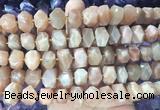 NGBS276 15 inches 10*14mm - 12*16mm faceted nuggets sunstone beads wholesale