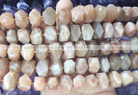 NGBS276 15 inches 10*14mm - 12*16mm faceted nuggets sunstone beads wholesale