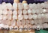 NGBS279 15 inches 12*16mm - 13*18mm nuggets rose quartz gemstone beads wholesale NGBS279 15 inches 12*16mm - 13*18mm nuggets rose quartz gemstone beads wholesale