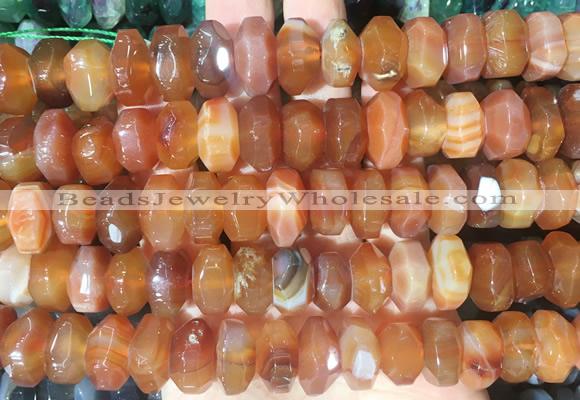 NGBS293 15 inches 8*14mm - 10*16mm faceted nuggets agate beads wholesale