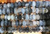 NGBS296 15 inches 8*14mm - 10*16mm faceted nuggets agate beads wholesale