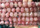 NGBS315 15 inches 10*14mm - 12*16mm nuggets pink rhodonite beads wholesale
