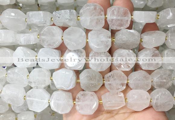 NGBS321 15 inches 14*16mm nuggets white crystal gemstone beads wholesale