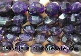 NGBS331 15 inches 13*18mm - 15*20mm faceted nuggets amethyst beads wholesale