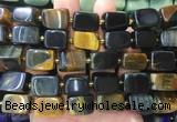 NGBS339 15 inches 12*16mm - 13*18mm nuggets yellow blue tiger eye beads wholesale