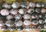 NGBS348 15 inches 13*18mm - 18*25mm nuggets rhodonite beads wholesale NGBS348 15 inches 13*18mm - 18*25mm nuggets rhodonite beads wholesale
