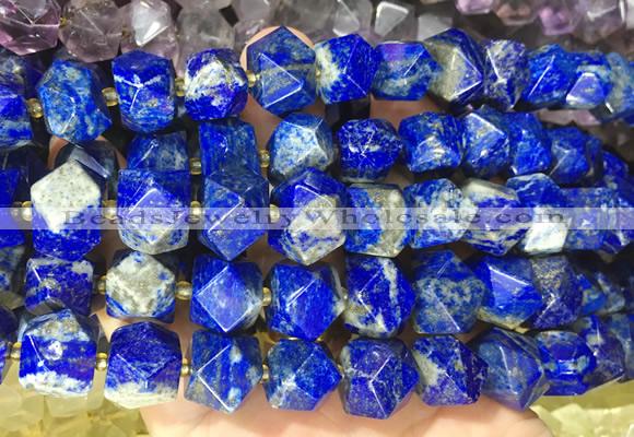 NGBS372 15 inches 13*18mm - 15*20mm faceted nuggets lapis lazuli beads wholesale