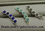 NGC6033 6*30mm mixed gemstone connectors wholesale