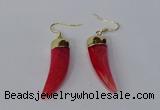 NGE229 10*40mm - 12*45mm oxhorn agate gemstone earrings wholesale