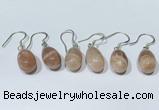 NGE412 10*14mm teardrop moonstone earrings wholesale