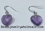 NGE431 10*10mm heart-shaped amethyst earrings wholesale