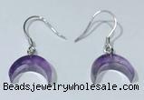 NGE432 10*14mm moon-shaped amethyst earrings wholesale