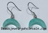 NGE433 10*14mm moon-shaped amazonite earrings wholesale