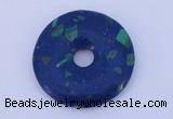 NGP222 5*30mm synthetic lapis lazuli & malachite gemstone donut pendant