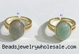 NGR1122 12*15mm oval mixed gemstone rings wholesale