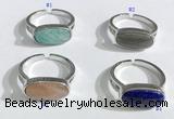 NGR1123 8*16mm oval mixed gemstone rings wholesale