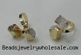 NGR185 8*10mm - 12*14mm freeform druzy agate gemstone rings